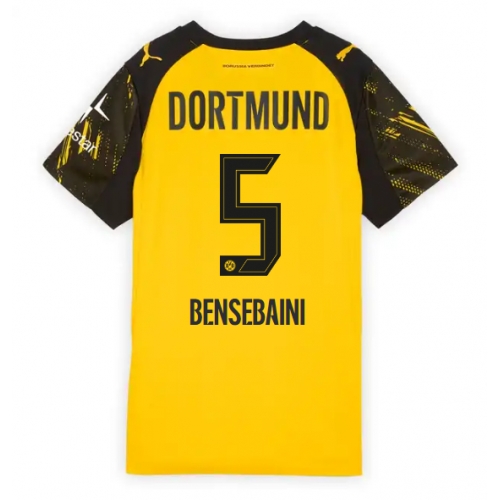 Billige Fotballdrakt Borussia Dortmund Ramy Bensebaini #5 Replika Hjemmedrakt Dame 2025-26 Kortermet Billige Fotballdrakt Borussia Dortmund Ramy Bensebaini #5 Replika Hjemmedrakt Dame 2025-26 Kortermet